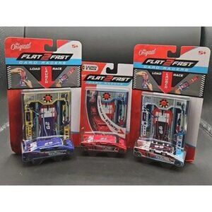 Flat 2 Fast Original Card Racers Lot Of 3 Launch & Race Cars For Ages 5+ Collect